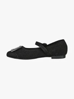 Laura Biagiotti Ballerine donna in maglia con cinturino e fibbia - nero