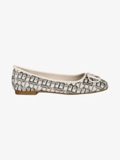 Laura Biagiotti Ballerine donna in tessuto con stampa logo