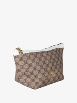 Laura Biagiotti Beauty case donna in ecopelle con logo - bianco