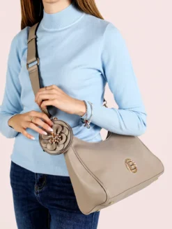 Laura Biagiotti Borsa donna a tracolla con portamonete - naturale
