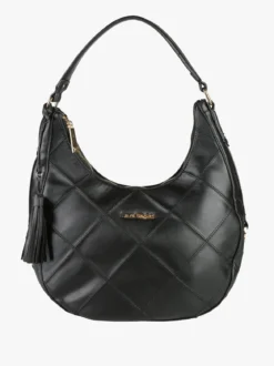 Laura Biagiotti Borsa donna hobo con trama a rombi - nero