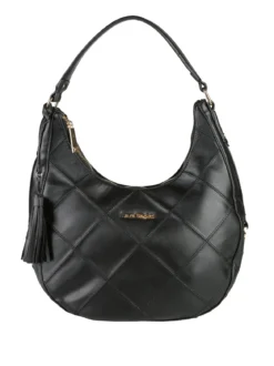 Laura Biagiotti Borsa donna hobo con trama a rombi - nero