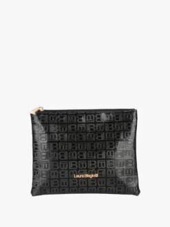 Laura Biagiotti Bustina donna in vernice con zip - nero