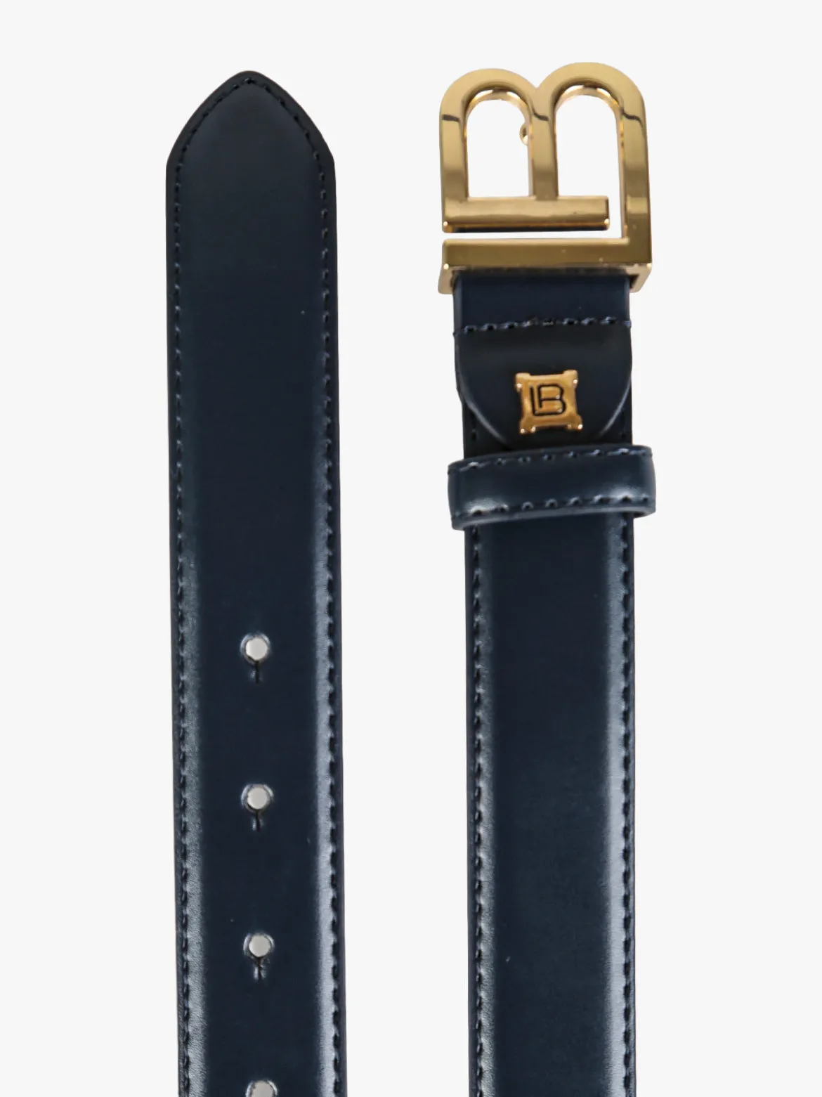 Laura Biagiotti Cintura da donna in pelle rivestita con logo - blu