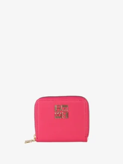 Laura Biagiotti Portafoglio mini da donna zip e logo - fucsia