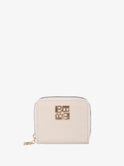 Laura Biagiotti Portafoglio mini da donna zip e logo - sabbia