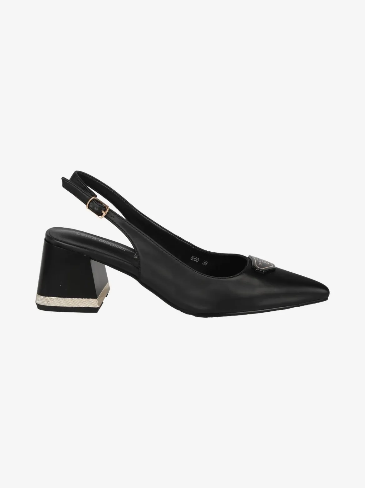 Laura Biagiotti Slingback donna a punta con tacco e cinturino con fibbia