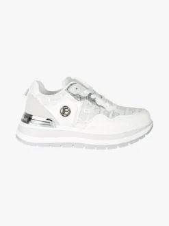Laura Biagiotti Sneakers da donna con paltform e glitter - bianco