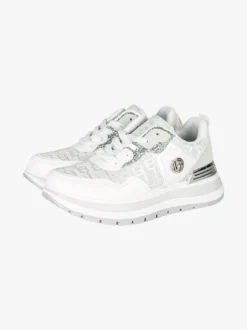 Laura Biagiotti Sneakers da donna con paltform e glitter - bianco