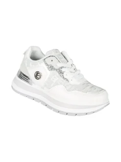 Laura Biagiotti Sneakers da donna con paltform e glitter - bianco
