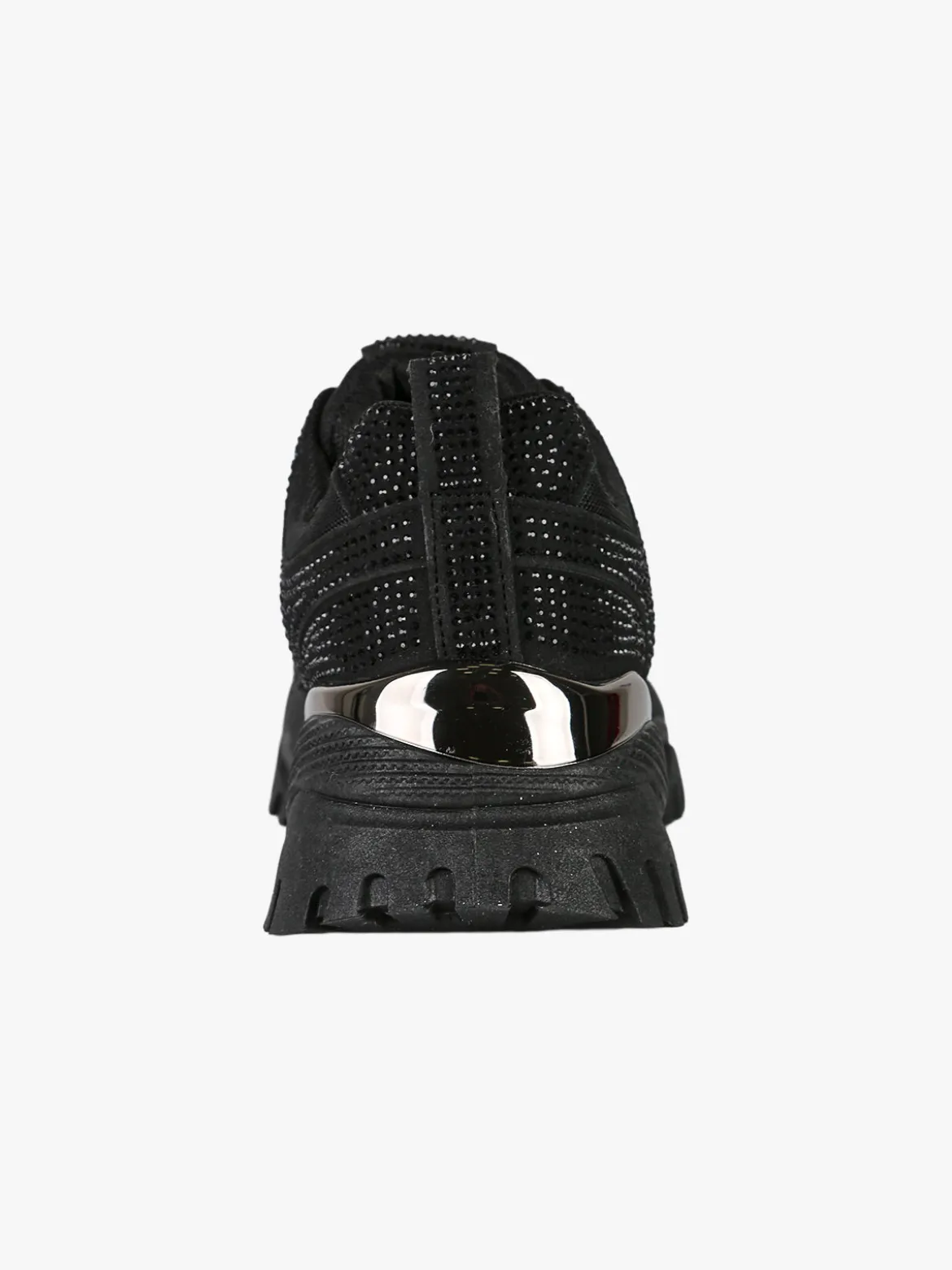 Laura Biagiotti Sneakers donna con strass e suola alta - nero