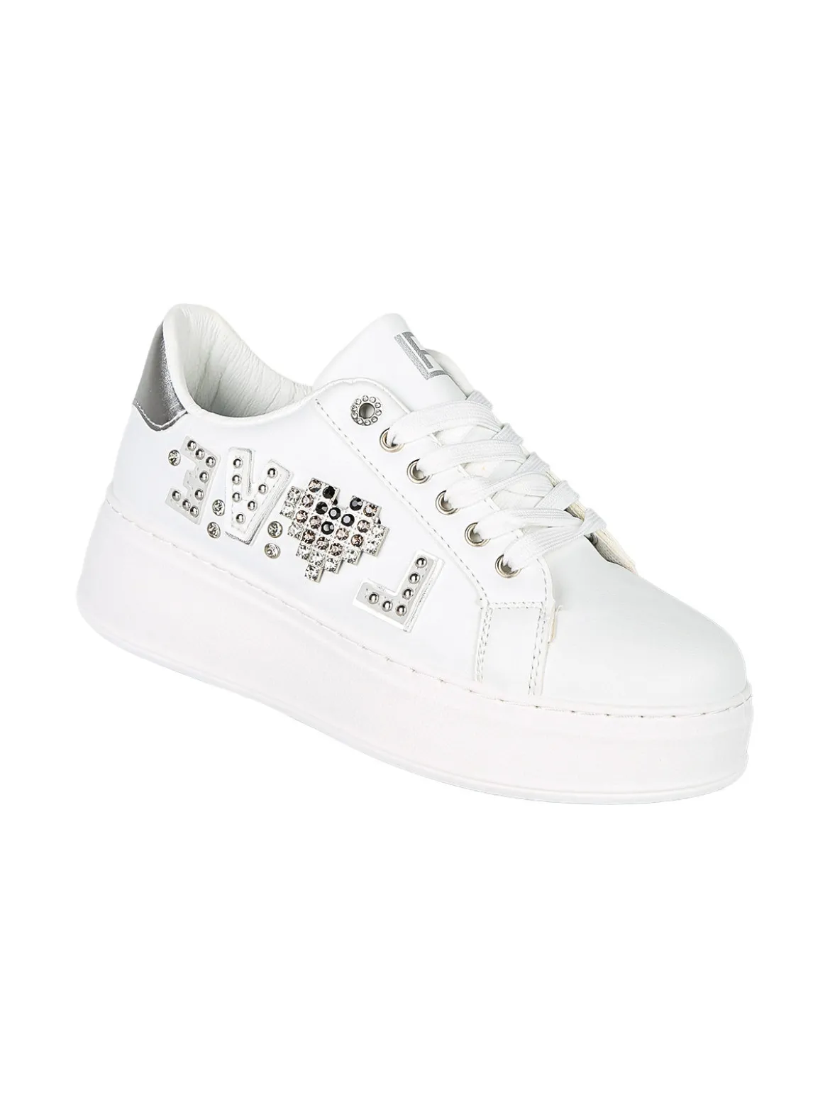 Laura Biagiotti Sneakers donna gioiello con platform - argento