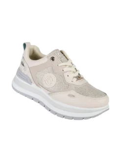 Laura Biagiotti Sneakers donna lurex con platform - argento