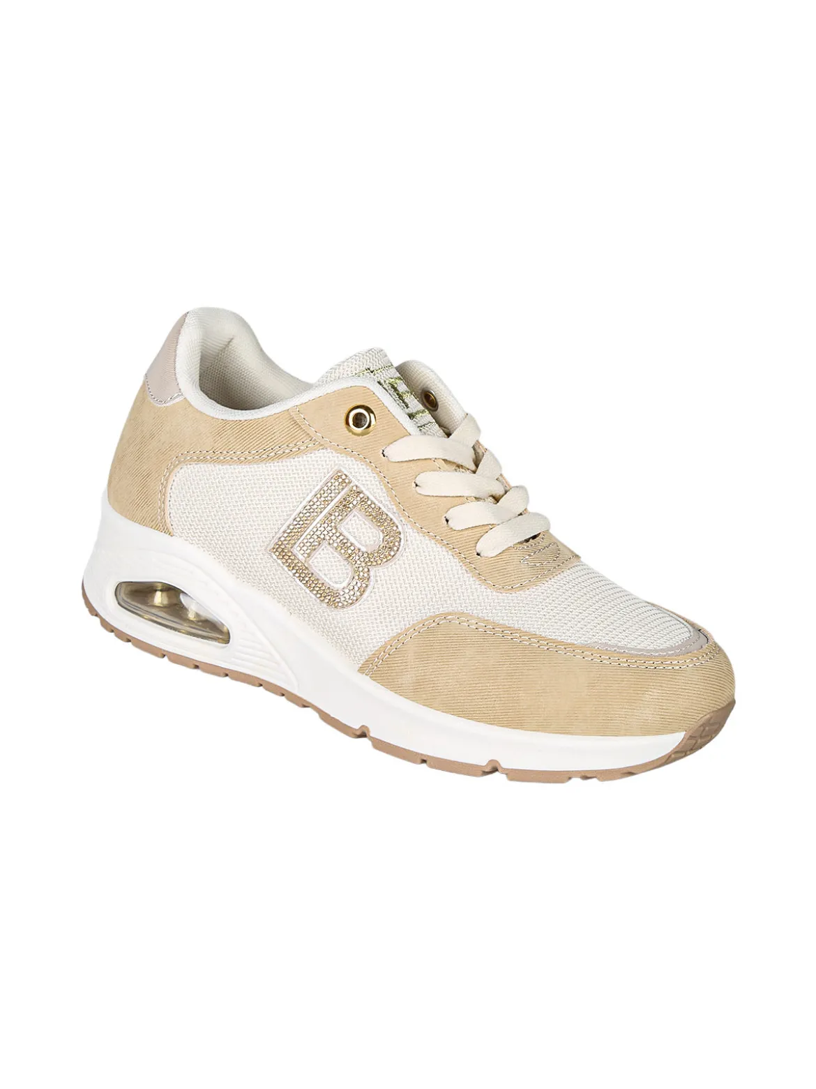 Laura Biagiotti Sneakers donna stringate con air - beige