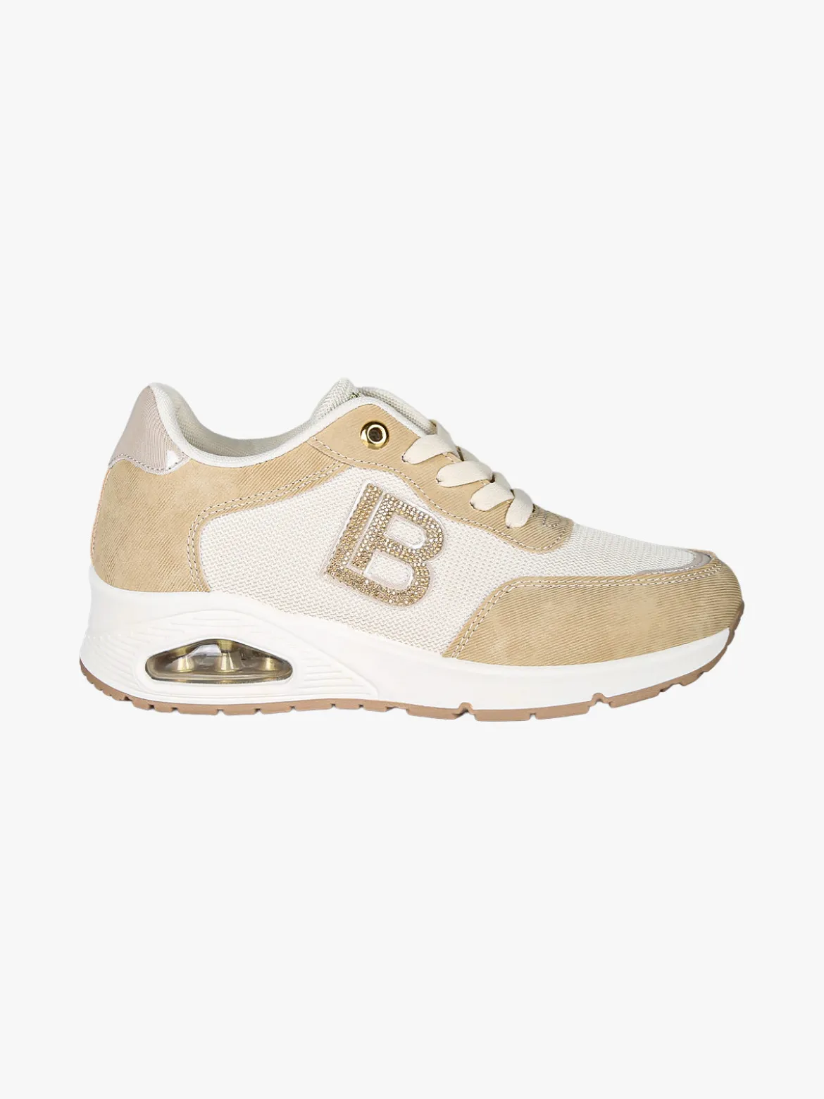 Laura Biagiotti Sneakers donna stringate con air - beige