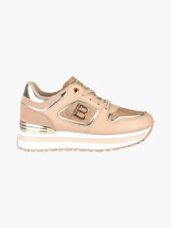 Laura Biagiotti Sneakers donna stringate con platform - cammello
