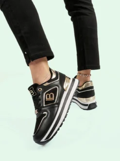 Laura Biagiotti Sneakers donna stringate con platform - nero