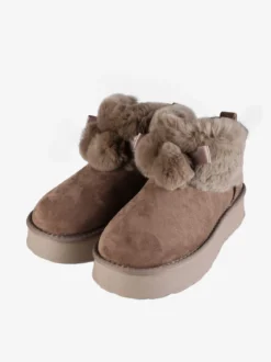 Laura Biagiotti Stivaletti in tessuto scamosciato con ecopelo e platform