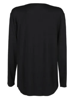 Laura Biagiotti T-shirt donna a maniche lunghe con stampa cane e strass