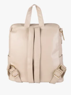 Laura Biagiotti Zaino donna in ecopelle con monogramma - naturale