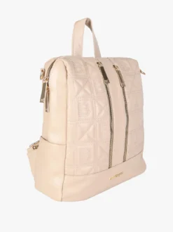 Laura Biagiotti Zaino donna in ecopelle con monogramma - naturale