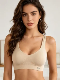 Liabel Brassiere donna push-up in microfibra - nudo