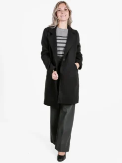 Lisa Style Cappotto donna oversize monobottone