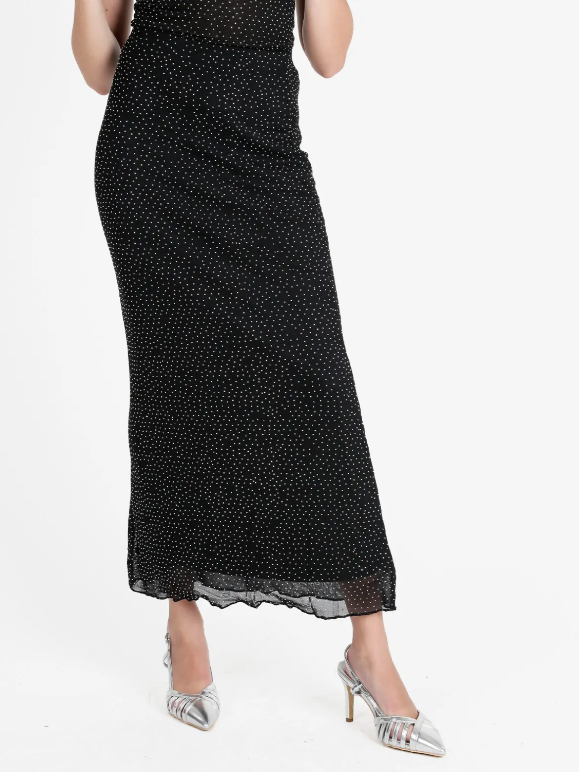 Lissimo Gonna lunga in tulle con strass