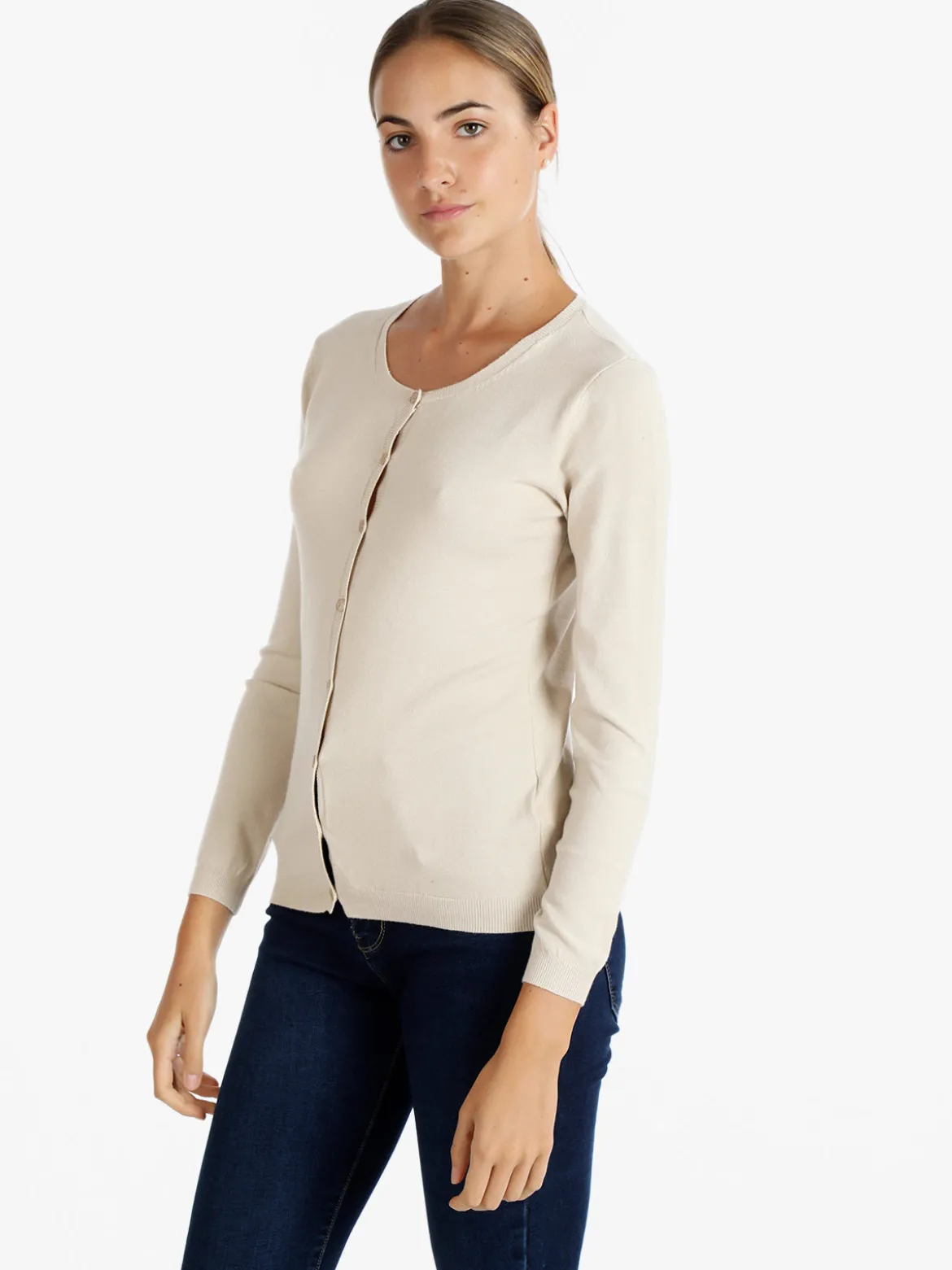 Lois & Pepe Cardigan girocollo da donna con bottoni