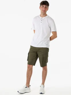 Lonsdale Bermuda cargo da uomo in cotone - militare