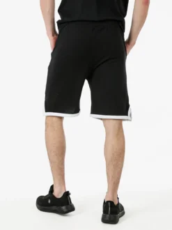 Lonsdale Bermuda sportivi da uomo in cotone con logo - nero