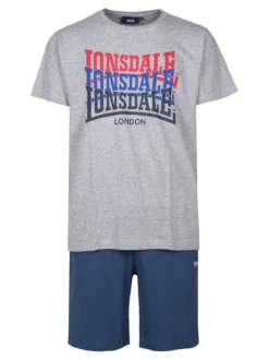 Lonsdale Completo corto da uomo in cotone con scritte