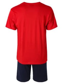 Lonsdale Completo corto da uomo in cotone - rosso