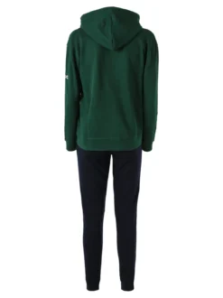 Lonsdale Completo tuta da donna con cappuccio e zip - verde