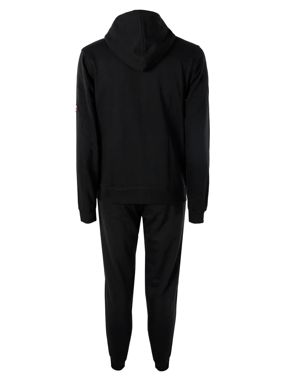Lonsdale Completo tuta da uomo con cappuccio e zip con stampa logo - nero