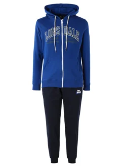 Lonsdale Completo tuta da uomo 2 pezzi con cappuccio e zip - blu