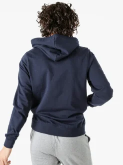 Lonsdale Felpa da uomo con cappuccio e logo - blu scuro