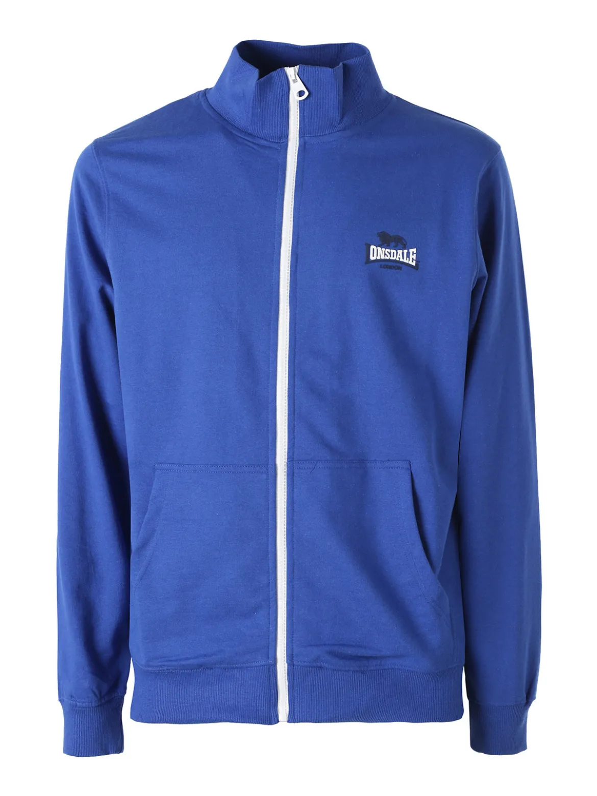 Lonsdale Felpa da uomo full zip con logo - blu