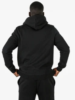 Lonsdale Felpa sportiva da uomo con cappuccio e logo - nero