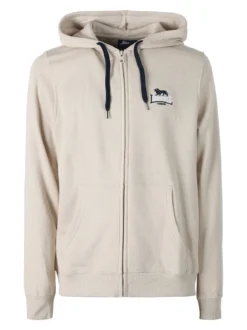 Lonsdale Felpa sportiva da uomo con cappuccio e zip - beige