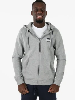Lonsdale Felpa sportiva da uomo con cappuccio e zip - grigio