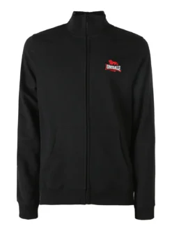 Lonsdale Felpa sportiva da uomo con zip intera - nero