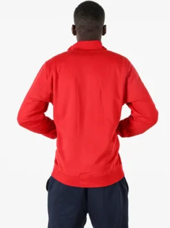 Lonsdale Felpa sportiva da uomo con zip intera - rosso