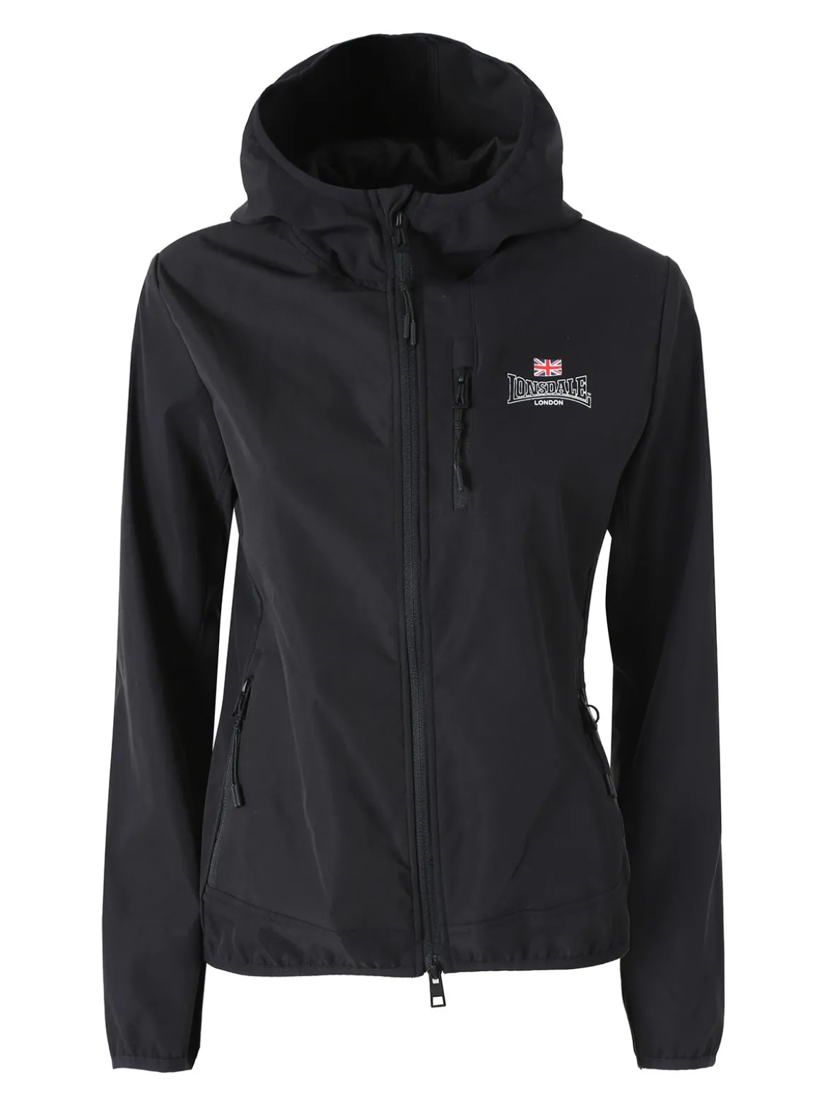 Lonsdale Giacca a vento da donna con cappuccio e zip - nero