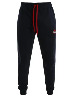 Lonsdale Pantaloni tuta da uomo con coulisse e polsini - blu