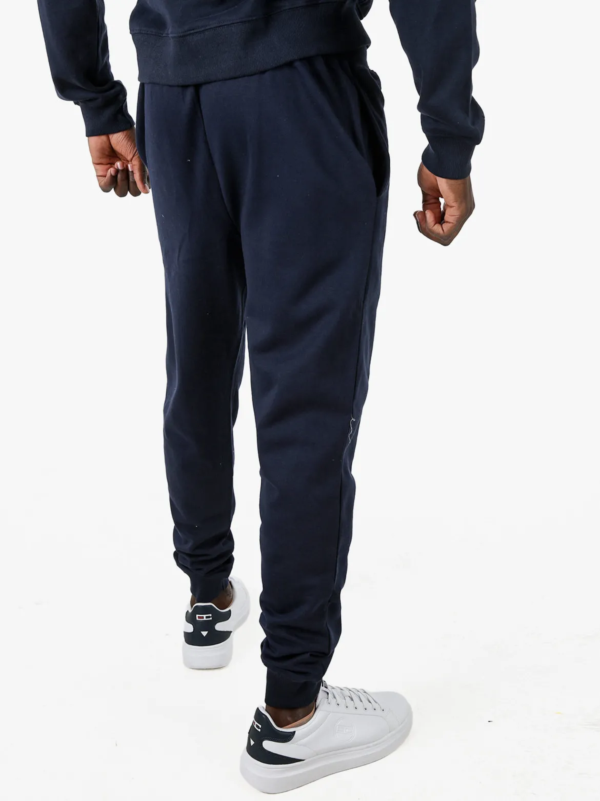 Lonsdale Pantaloni tuta da uomo con coulisse e polsini - blu