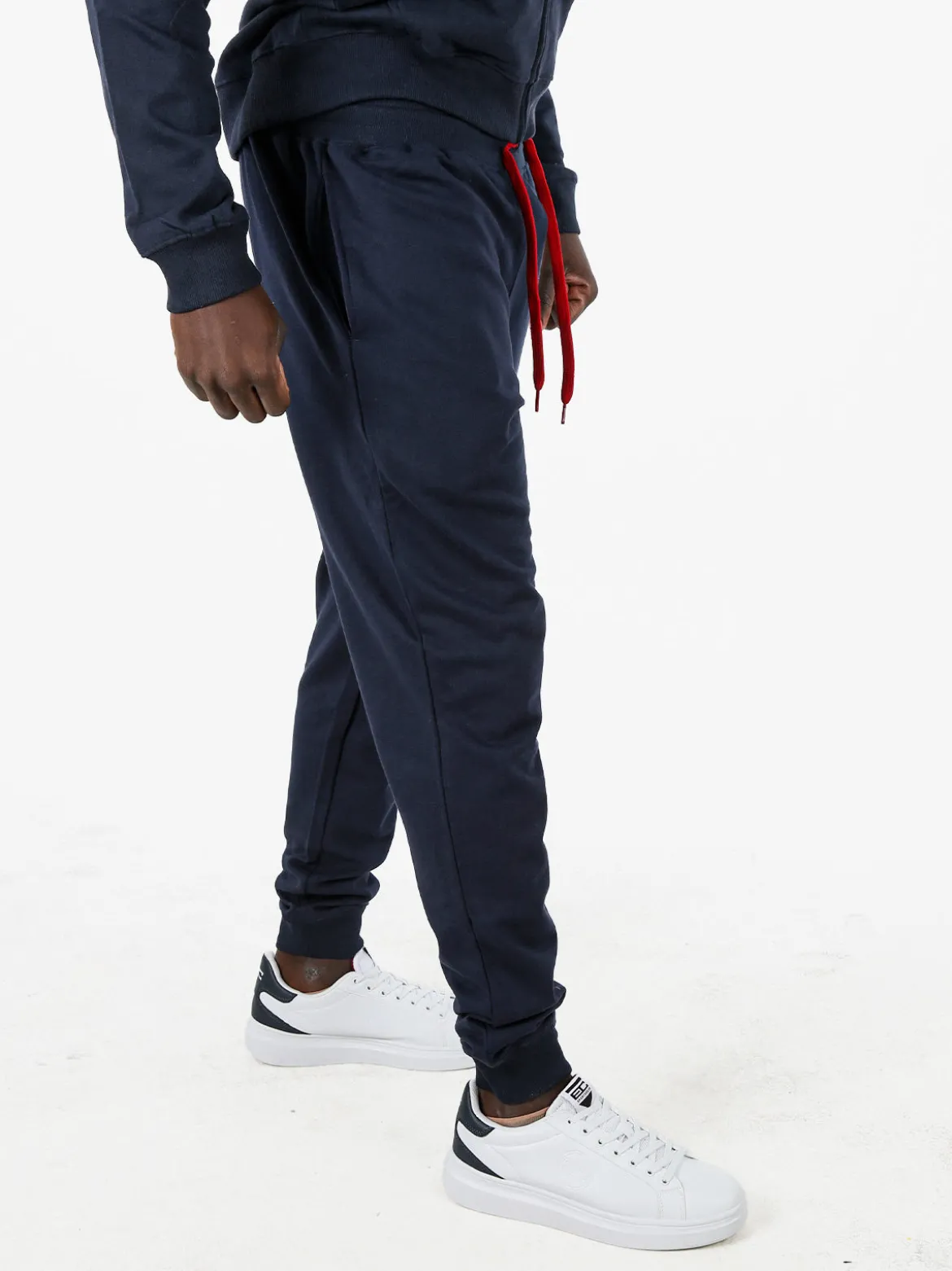 Lonsdale Pantaloni tuta da uomo con coulisse e polsini - blu