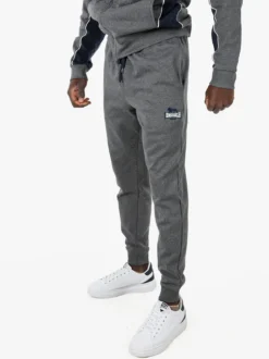 Lonsdale Pantaloni tuta da uomo con coulisse e polsini - grigio