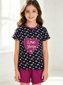 Lonsdale Pigiama corto da bambina in cotone