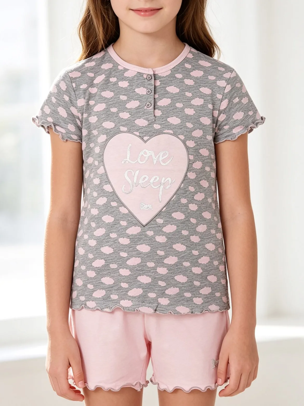 Lonsdale Pigiama corto da bambina in cotone